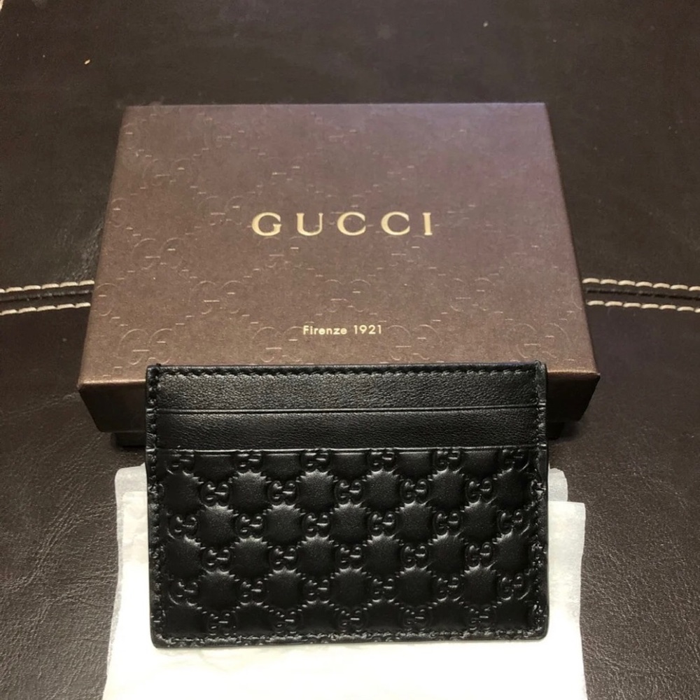 Gucci GG Guccissima Leather Card Holder